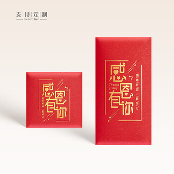 墨申慰问红包 感恩红包感谢红包个性创意利是封答谢活动公司周年庆