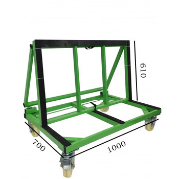 定制适用于四轮平板手推车万向轮折叠玻璃搬运车工地建筑大具车多功能