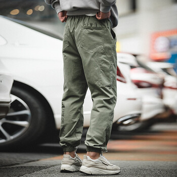 马登工装美式复古Easypants束脚裤抽绳哈伦休闲裤灯笼裤长裤子男 绿色 L