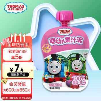 小火车Thomas托马斯品牌的婴儿辅食果泥和宝宝吸吸袋果汁水果泥价格走势与销量分析|看果泥果汁历史价格网站