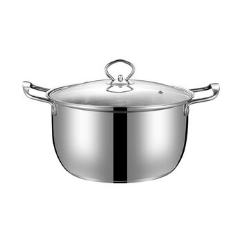 不锈钢加厚汤锅不粘锅小炖锅煲汤具家用锅子煮粥汤锅蒸锅火锅20cm钢耳