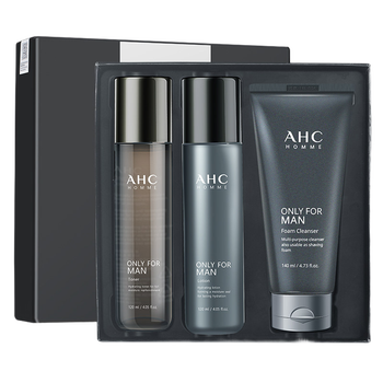 AHC男士水乳套盒面部护肤品爽肤水补水保湿送男友情人节礼物礼盒 AHC男士三件套装
