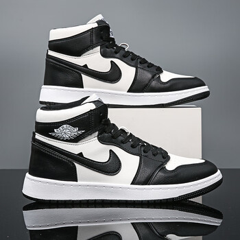 【官方旗舰店】aj板鞋女鞋男鞋秋季新款高帮黑白熊猫空军一号低·帮