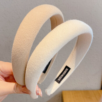 秋冬网红海绵发箍高颅顶洗脸压发捆头箍女法式复古高级感韩国发卡奶茶