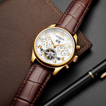 【嘉年华8670】嘉年华(carnival)手表男士机械表镂空飞轮时尚百搭多