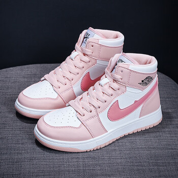 sb空军一号儿童运动鞋女鞋x休闲板鞋高帮  nike 樱花粉 35