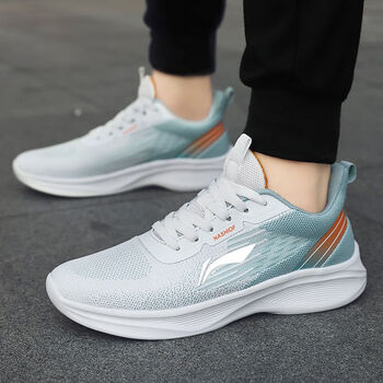 李宁跑步鞋男鞋夏季新款赤兔4代减震轻便透气竞速跑鞋运动鞋6108白湖