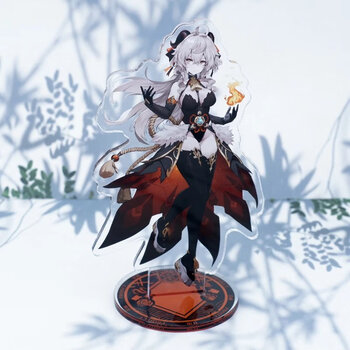 大立牌刻晴雷电将军冰莹术士雷莹术士藏镜仕女雷泽魈摆件 甘雨(黑化)