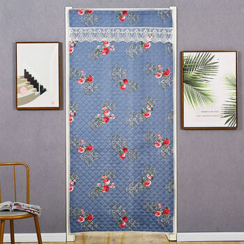 轻奢高档室内冬季门帘家用挡风门帘冬天防风门帘卧室挂帘免打孔加厚棉