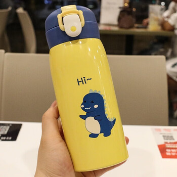 完壮雍财一年级水杯上学儿童可爱保温杯男孩小孩喝水杯子女孩能放书