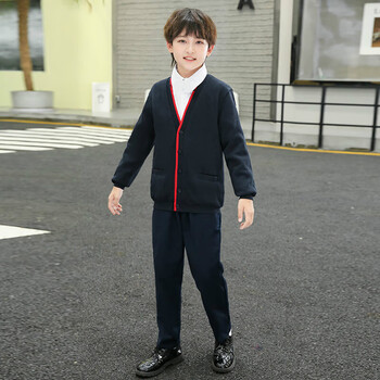 礼服春秋冬装衬衣毛衣小学生班服深圳小学校服 小学男生冬礼服五件套
