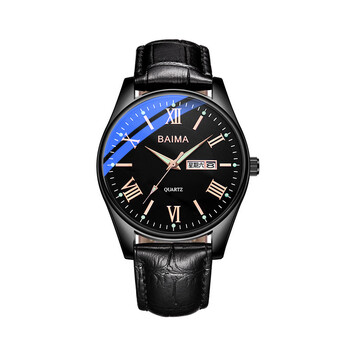 2022新款手表男公务员考试专用机械表初中学生潮流薄表防水男 黑壳