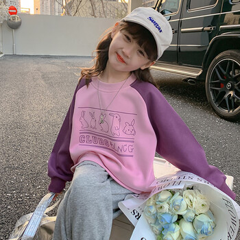 duckkids小黄鸭女童卫衣韩版洋气中小童春秋款小女孩休闲童装秋装上衣