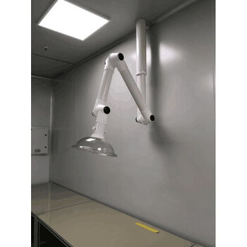 实验室吸风罩pp三节万向抽气罩通风罩排气排风罩移动集气罩吸气臂 大