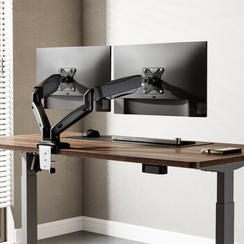 brateck北弧双屏显示器支架旋转伸缩笔记本托盘散热增高架e310-2 不带