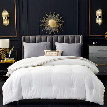 美庭大豆被美庭家纺被子全棉60长绒棉提花天丝大豆被秋冬双人专柜被芯