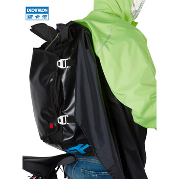 迪卡侬 自行车 男女雨披雨衣 单人反光防水接缝im 绿色m/l 均码
