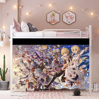 原神角色二次元宿舍床帘上下铺动漫强遮光加厚寝室支架学生全封闭