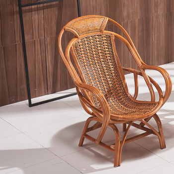 藤椅阳台家用藤制躺椅藤客厅藤编天然真藤椅单人靠背滕椅三件套腾椅