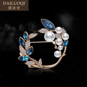 黛洛奇轻奢品牌胸针女栀子花小众设计感西装别针大衣胸花高端配饰生日