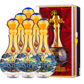 【官方授权 】汾酒集团 汾牌1915藏品级 52度清香型白酒 475ml*6