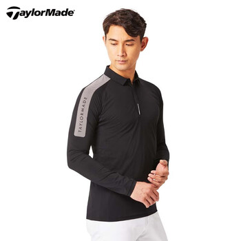 taylormade泰勒梅高尔夫服装t恤男士长袖翻领户外运动商务休闲polo衫