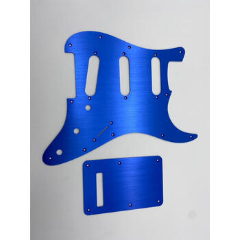 hknafender电吉他护板stsss单单单11钉铝合金拉丝芬达美标美豪 蓝色