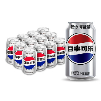 pepsi 百事 可乐 Pepsi轻怡 无糖零卡 碳酸饮料330ml*12听 新老包装随机发货