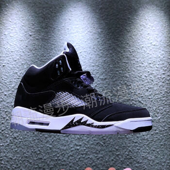 云智萱aj5纯原级黑白高帮篮球鞋男女休闲运动鞋情人节情侣学生百搭款