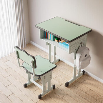 学校同款儿童书桌写字桌家用学生课桌椅套装简易小孩作业学习桌子