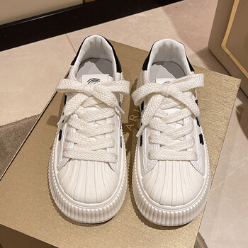 回力贝壳头鞋子女小白鞋2023夏季新款学生百搭厚底饼干鞋老爹运动板鞋