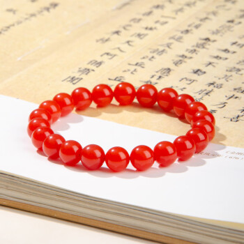 lomuee保山南红手串樱桃红满肉原矿玛瑙手链冰红情人节女友礼盒520