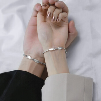 adriusruixiu925银情侣手链一对男女款莫比乌斯手环时尚饰品520日礼侣