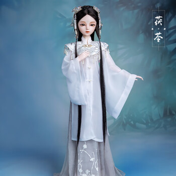 粘毛球神器60厘米汉服古风仿真古装玩偶古代芭中国风嫦娥公主比娃娃