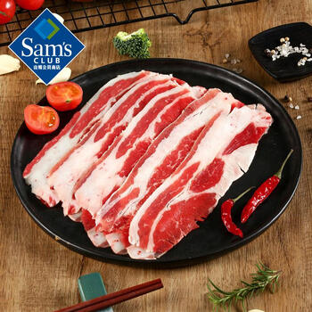 山姆美国谷饲肥牛火锅片13kg原切牛肉片火锅材料冷冻生鲜嫩滑口感