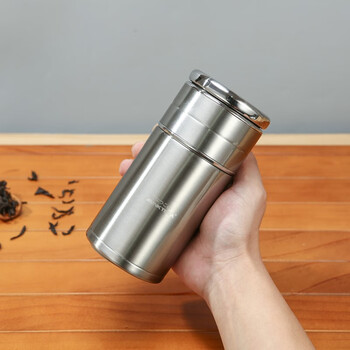 jrinkteea日本茶水分离保温杯316不锈钢泡茶杯男保暖杯车载办公杯全钢