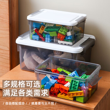 禧天龙 收纳箱 3个装 烟熏透明灰