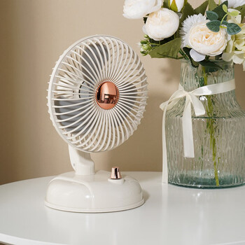 pluzz 经典复古电风扇 创意摇头桌面台式小风扇usb充电迷你办公室风扇