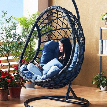 茗仕居网红吊篮吊椅阳台家用藤椅室内客厅成人秋千鸟巢懒人吊椅摇篮od