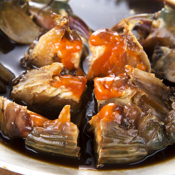 宁波产酱香青蟹酱螃蟹腌制醉螃蟹宁波酱油青蟹450g