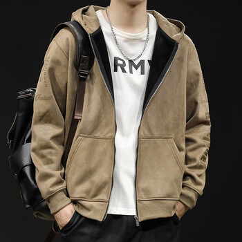 服饰内衣>男装>大码男装>宾他她>宾他她轻奢品牌春秋拉链开衫卫衣男连