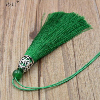 中国结流苏穗子文玩挂件冰丝流苏线穗子线窗帘吊坠包包配件绿色