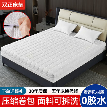 双正床垫全拆式水洗弹簧床垫席梦思家用真空压缩卷包乳胶床垫2米*2米 15cm双面：乳胶+独立弹簧+代棕棉 1.8米*2.0米