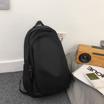 双肩包男士大容量书包男初中高中生女大学生旅游旅行背包黑色