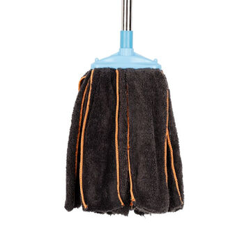 扁深蓝色>企业购更优惠家用珊瑚绒拖把老式拖布墩布学校商场专用加大