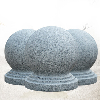 大理石防撞石球交通路障 花岗岩路障挡车石球 防撞隔离石墩子广场公园