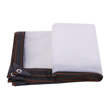 伏兴 透明防雨布加厚pe防水布 塑料遮雨布挡雨布防雨蓬布 4米*5米