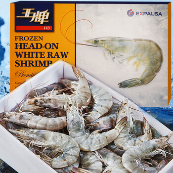 鲜京采 X牌原盒 厄瓜多尔白虾 1.65kg 20-30只/kg规格
