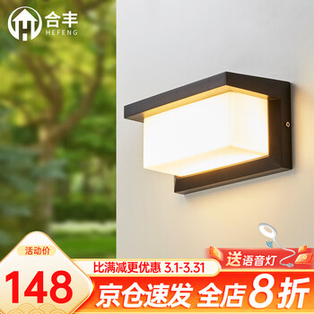 合丰（HF） 户外壁灯防水现代简约室外墙庭院长条室内楼梯过道走廊露阳台灯 A款-30W白光【暖光联系客服】