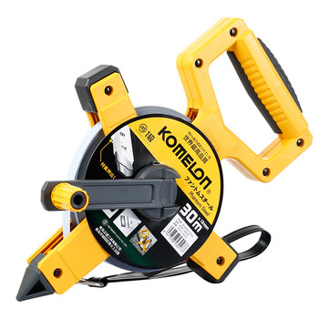komelon科美龙防水手提尺架尺子长钢尺50米30m工程测量尺大卷尺kmc